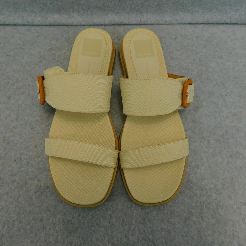 Dolce Vita Shoes Genzel Wheat Straps Beige Slip On Sandals - Size 9 New - Picture 9 of 10